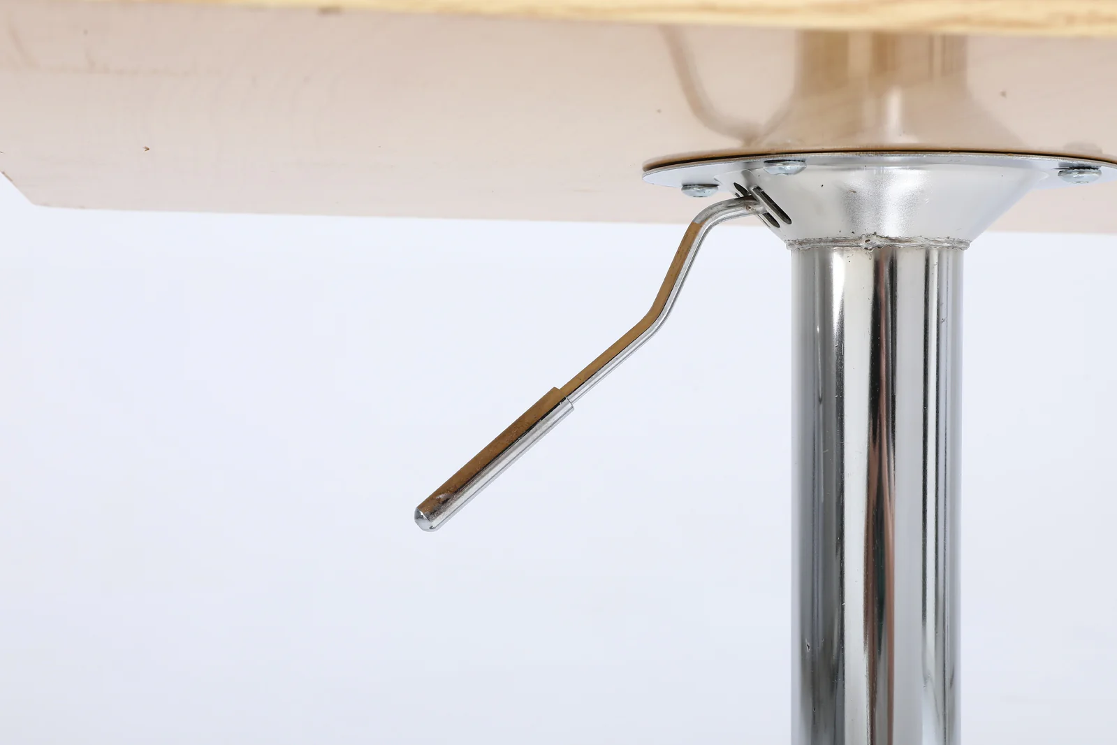 Century Designer Bar Table Height Adjustable with Gas Lift (Oak/Stainless Steel) - Image 6