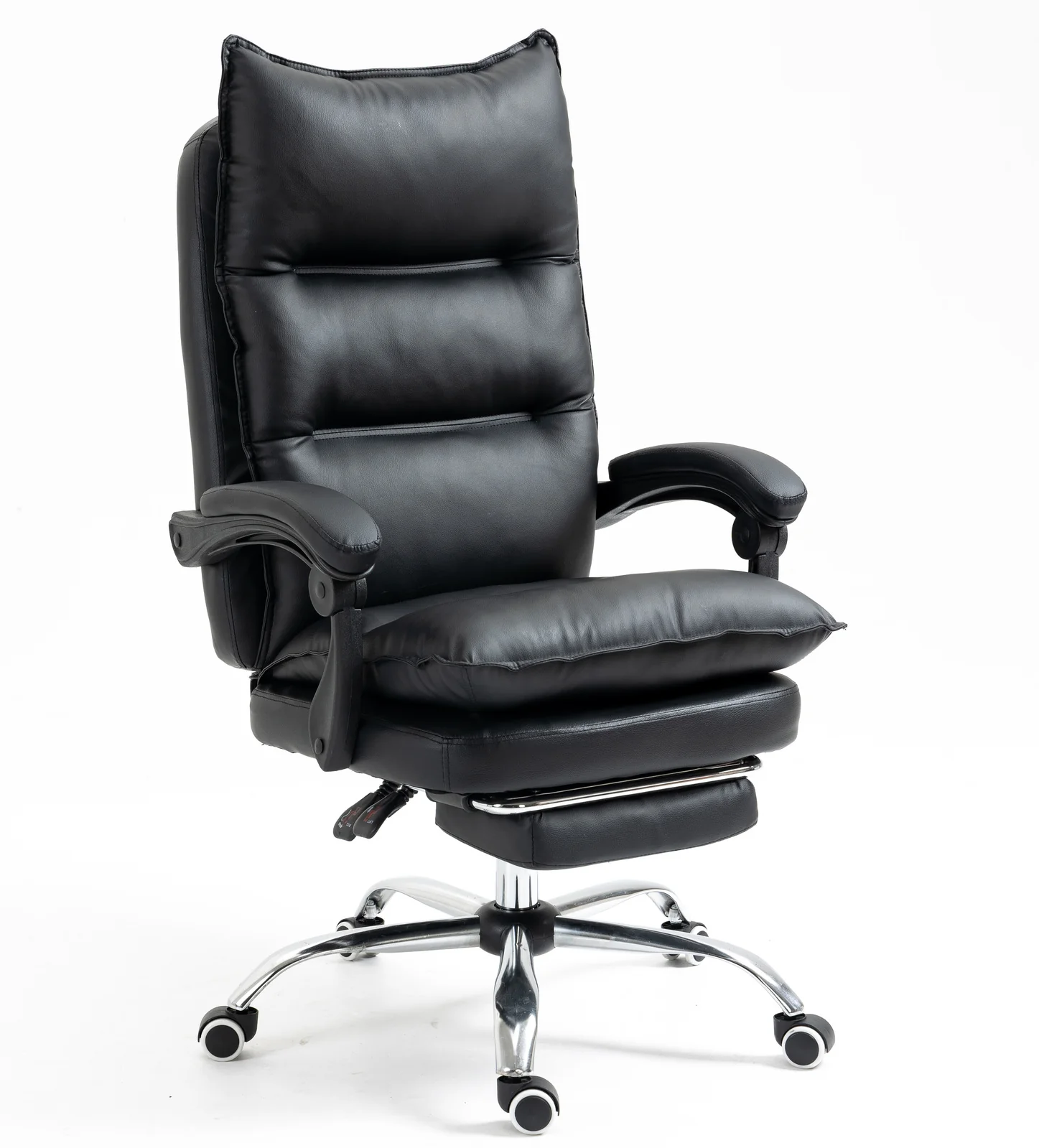 Chieftain Deluxe Plush Executive Reclining Office Chair with Foot Rest (Black) - Image 21