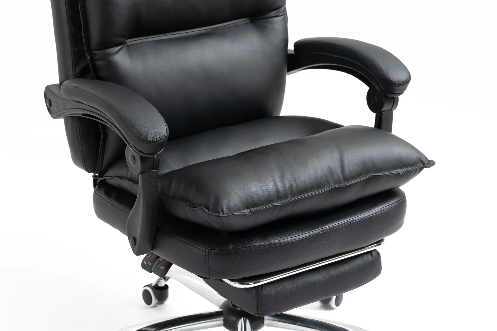 Chieftain Deluxe Plush Executive Reclining Office Chair with Foot Rest (Black) - Image 9