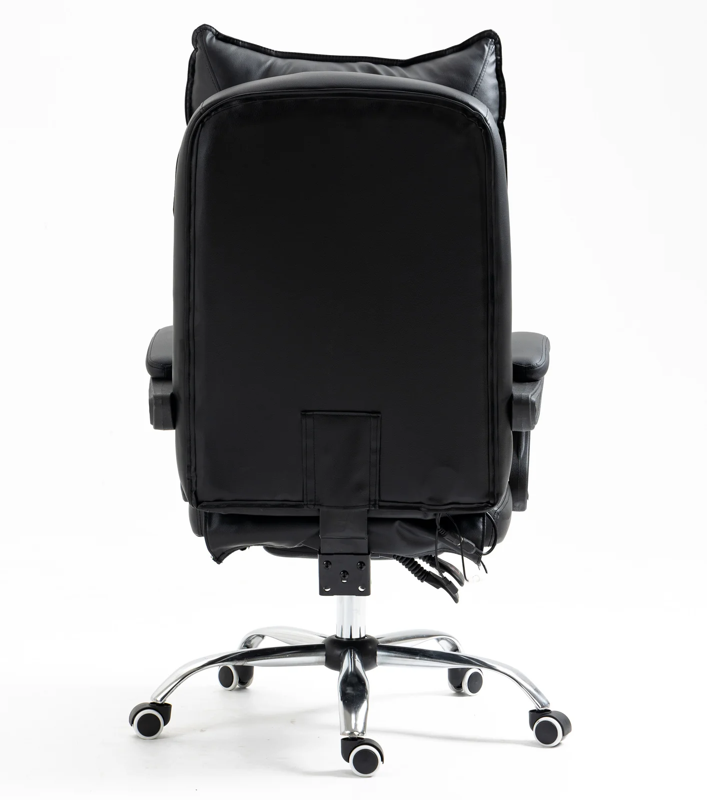 Chieftain Deluxe Plush Executive Reclining Office Chair with Foot Rest & Massager (Black) - Image 19
