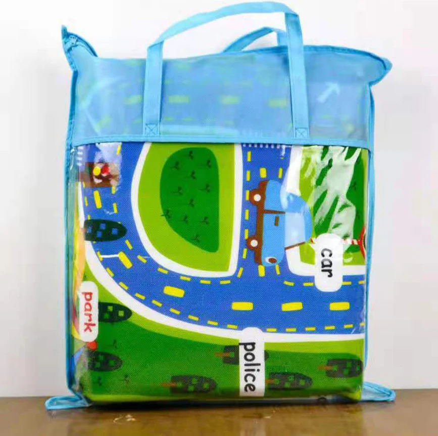 City Road Map Baby Kids Play Mat Interactive Picnic Rug - Image 4