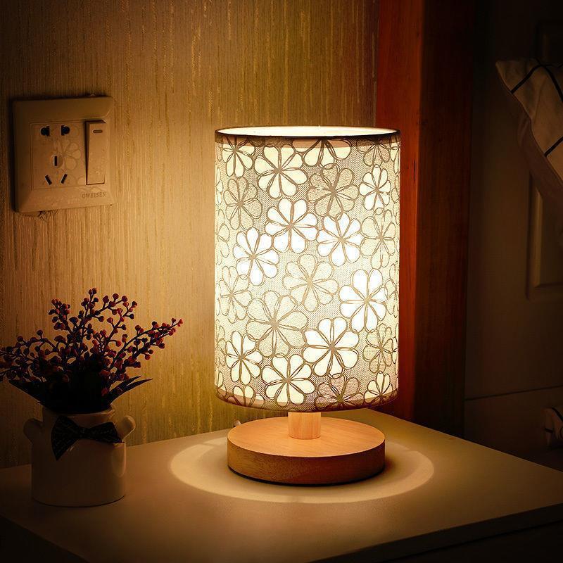 Classic Floral Wooden LED Decorative Table Lamp Night Light - Image 6