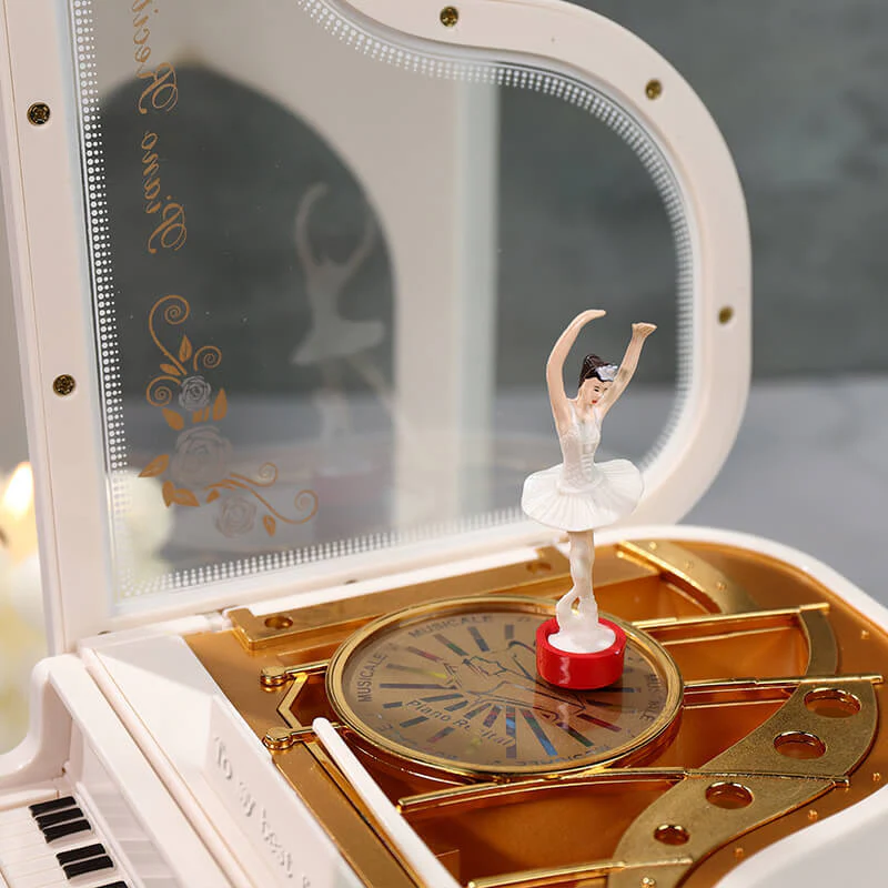 Classic Piano Dancing Ballerina Music Box - Image 9