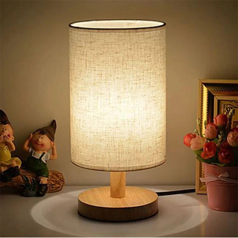 Classic Wooden LED Table Lamp Night Light - Image 2