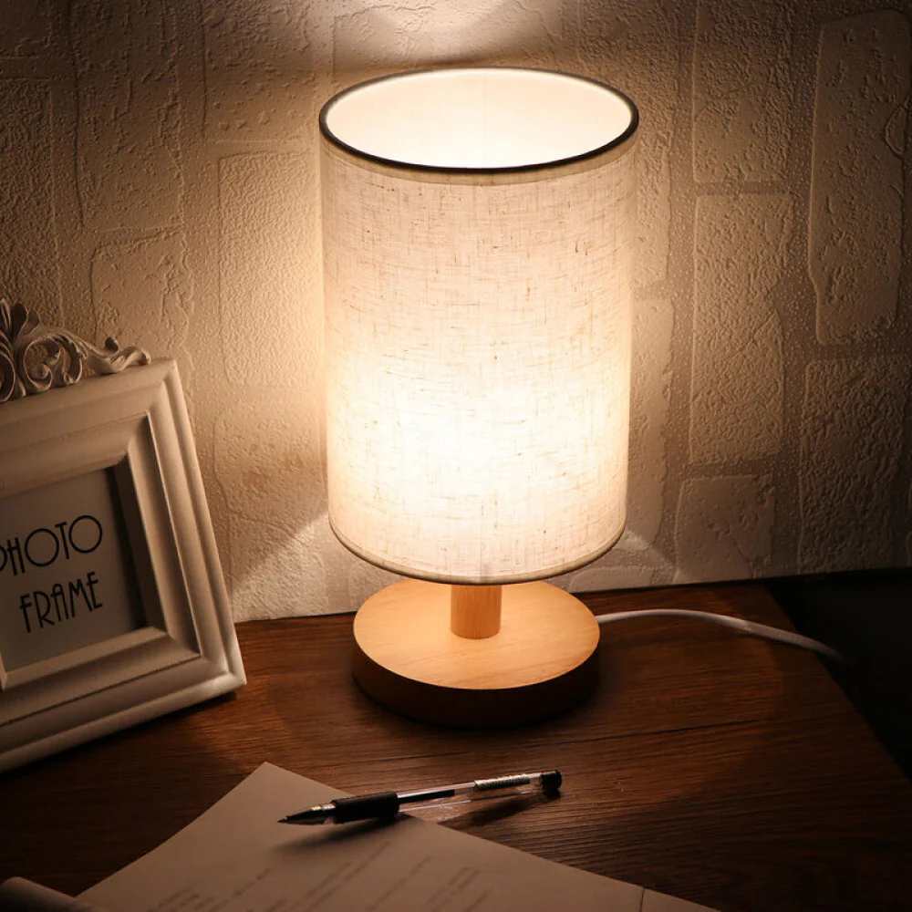 Classic Wooden LED Table Lamp Night Light - Image 7