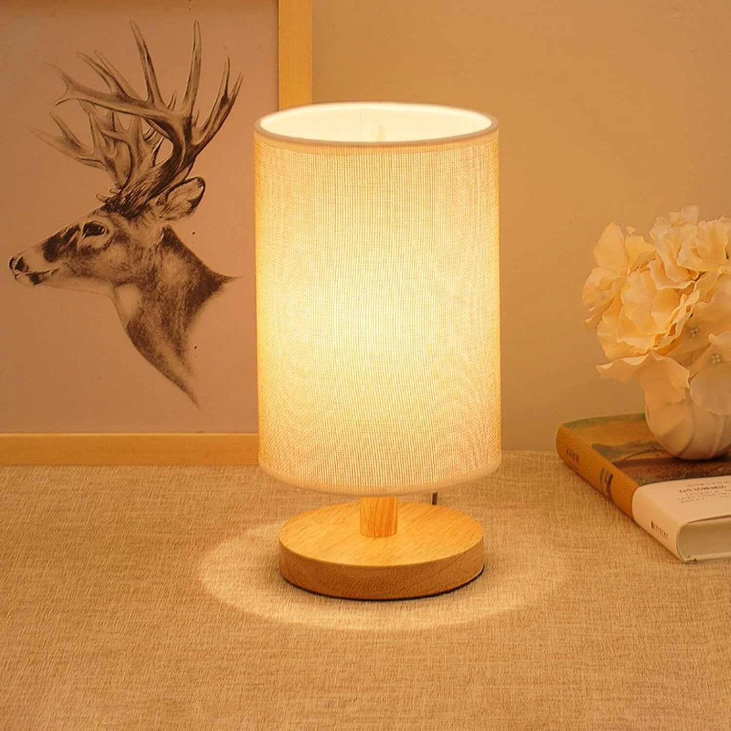 Classic Wooden LED Table Lamp Night Light - Image 10
