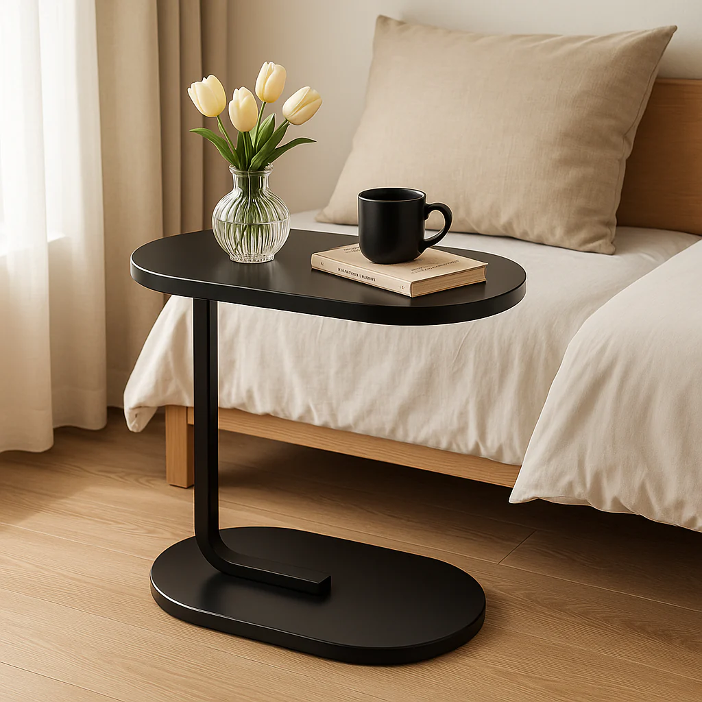 Cogency Sofa Bed Side Table Laptop Desk Accent Coffee Stand (Black) - Image 10