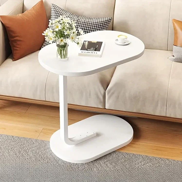 Cogency Sofa Bed Side Table Laptop Desk Accent Coffee Stand (White) - Image 7