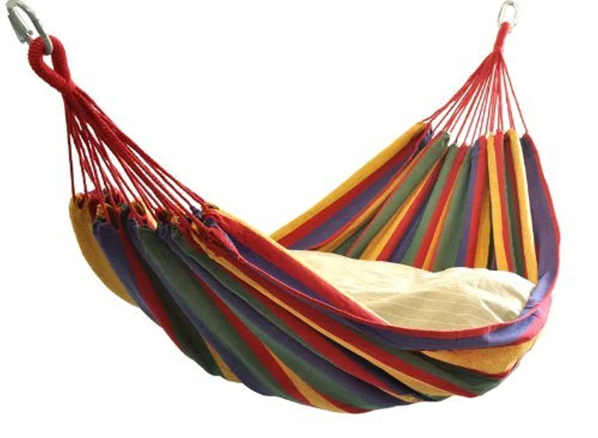 Cotton Hammock with Bag (Red Stripes) - Image 10