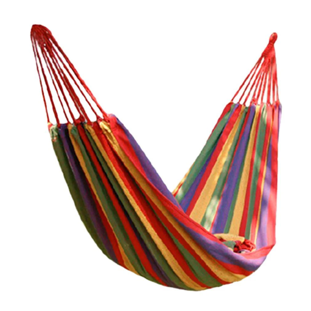 Cotton Hammock with Bag (Red Stripes) - Image 3