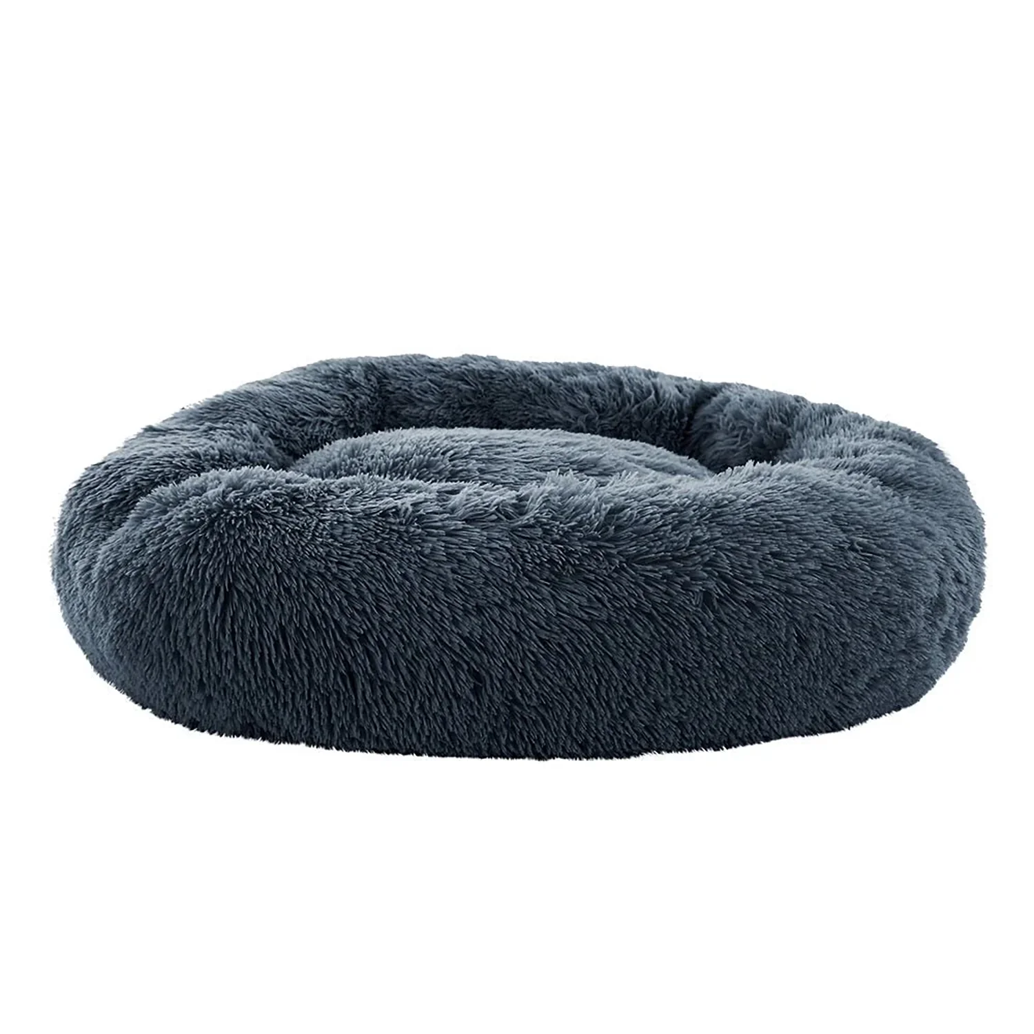 Cozy Plush Soft Fluffy Pet Bed Dog Cat Bed (Dark Grey, 60cm) - Image 14