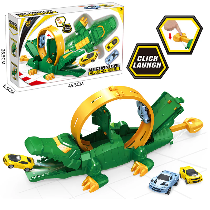 Crocodile Car Ramp 360 Degree Loop Track Kids Toy Set - Image 12