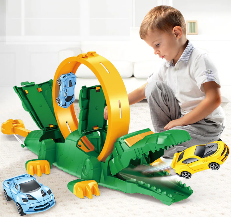 Crocodile Car Ramp 360 Degree Loop Track Kids Toy Set - Image 14