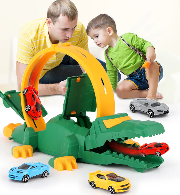 Crocodile Car Ramp 360 Degree Loop Track Kids Toy Set - Image 3