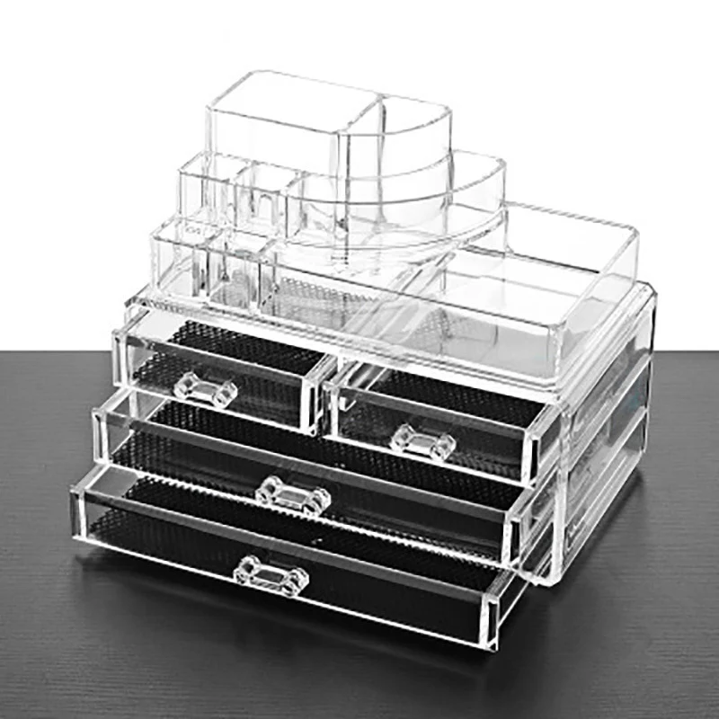 Crystal Cosmetic Organizer Drawers Clear Jewellery Box Makeup Storage Case - Image 6