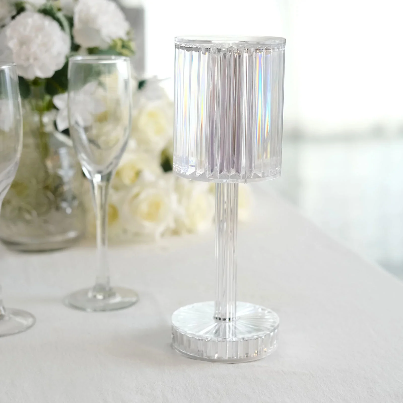 Crystal Cylinder LED Table Lamp Touch Sensor Night Light - Image 12