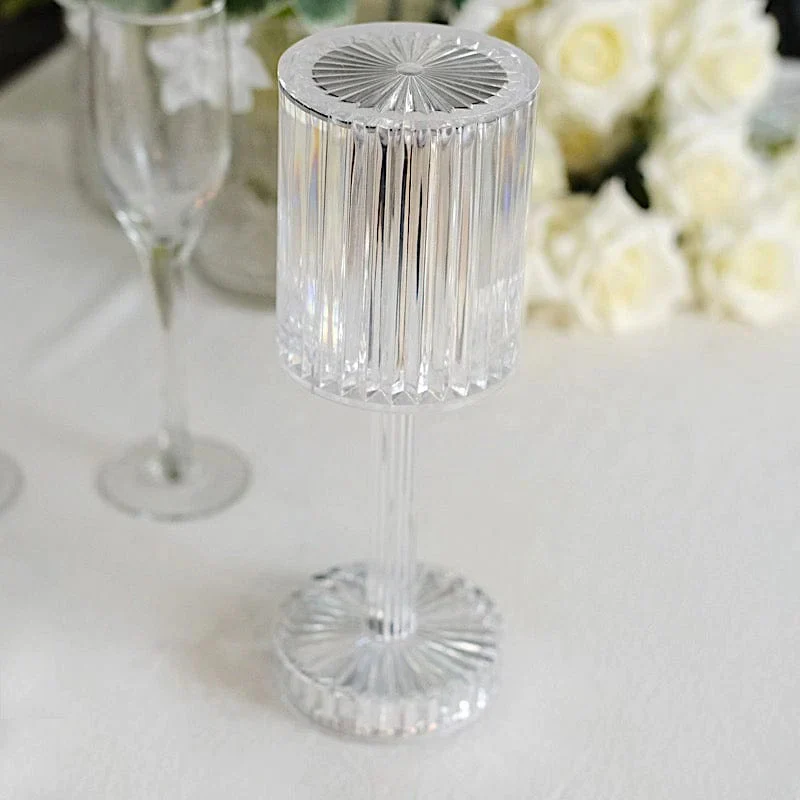 Crystal Cylinder LED Table Lamp Touch Sensor Night Light - Image 3