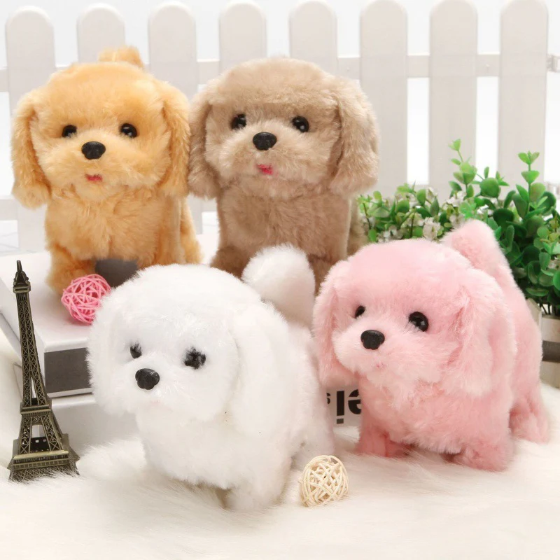 Cute Pink Plush Puppy Dog Walking Barking Pet Toy - Image 5