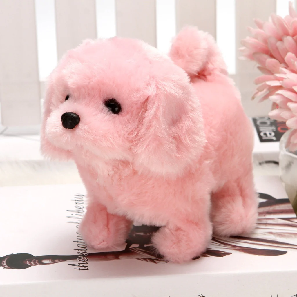 Cute Pink Plush Puppy Dog Walking Barking Pet Toy - Image 9