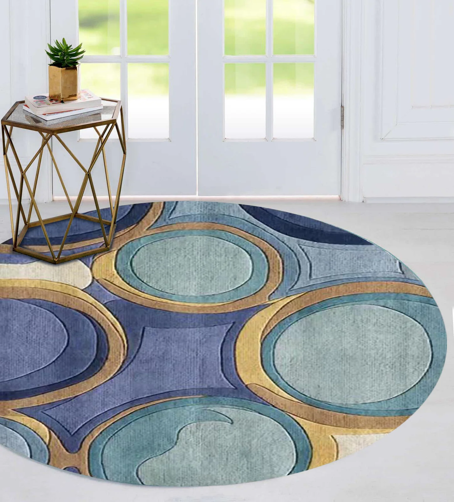Delight Designer Modern Infinity Round Rug - Image 5