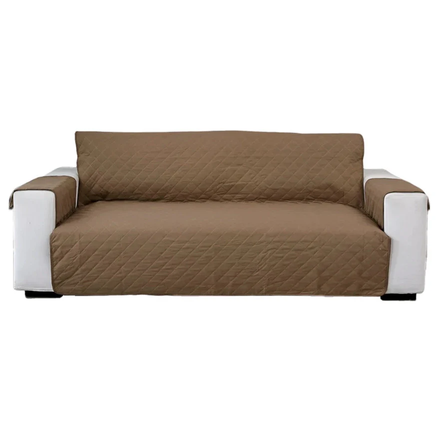 Deluxe 3-Seater Sofa Slipcover Quilted Couch Cover Water Resistant Furniture Protector (Umber) - Image 10