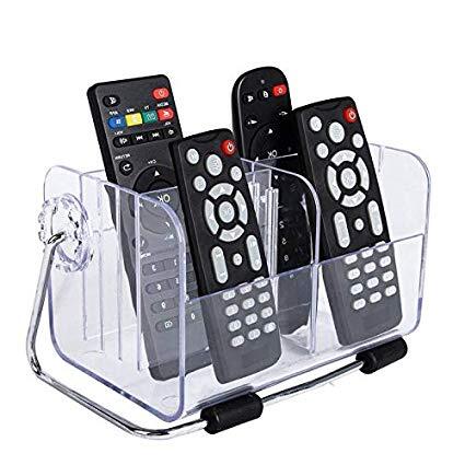 Deluxe Clear Acrylic Remote Control Holder 6 Storage Shelf - Image 8