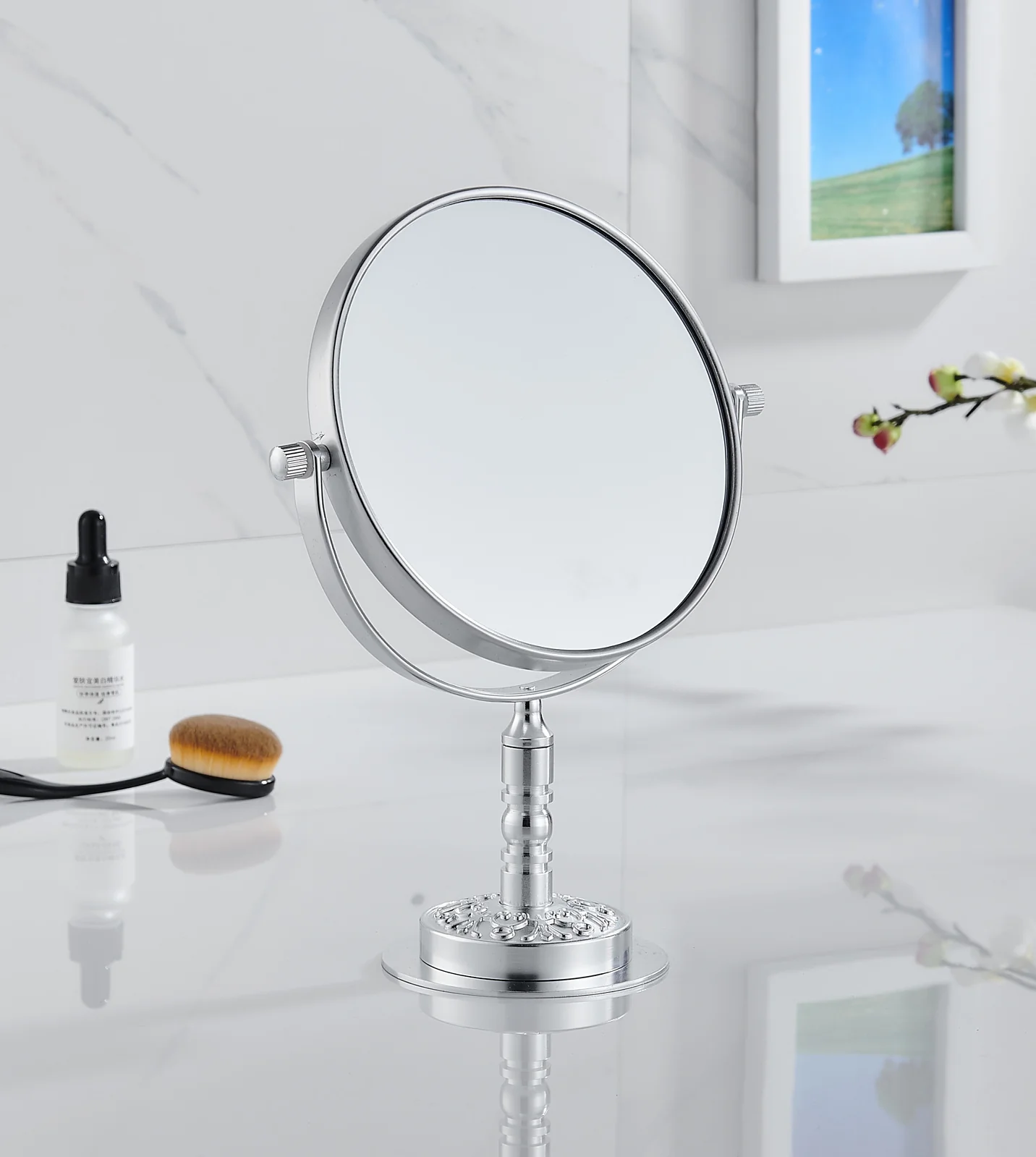 Deluxe Double Sided Magnifying Makeup Vanity Cosmetic Mirror - Image 3