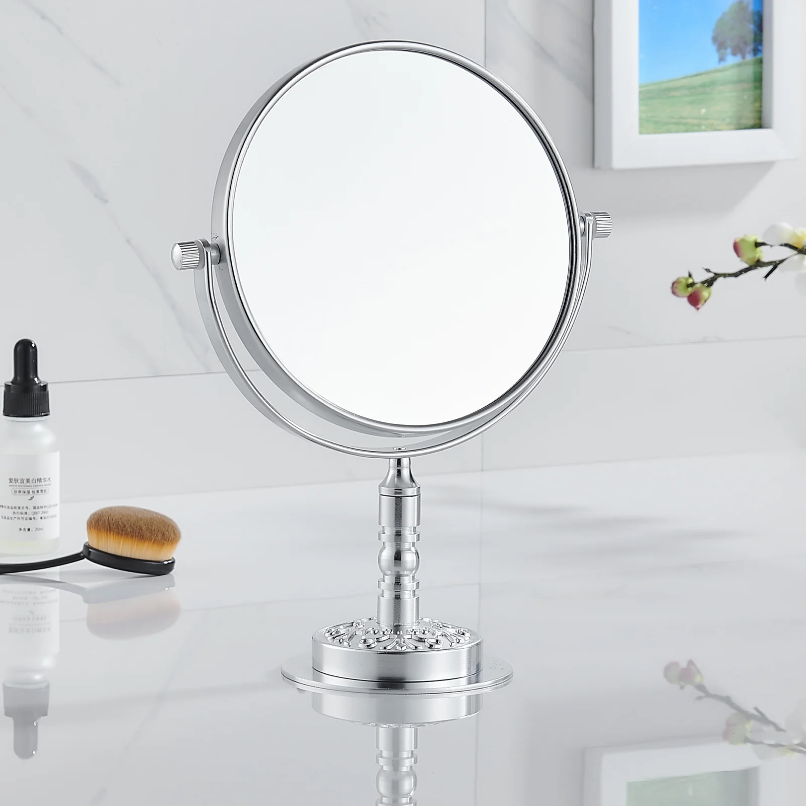 Deluxe Double Sided Magnifying Makeup Vanity Cosmetic Mirror - Image 8