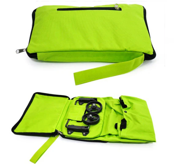 Deluxe Foldable Trolley Bag Travel Shopping Folding Luggage Suitcase Fits in Handbag - Image 6