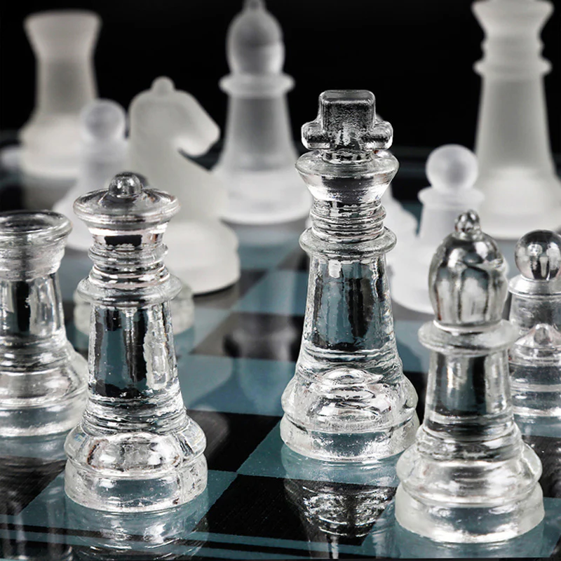 Deluxe Glass Chess Game Set - Image 3