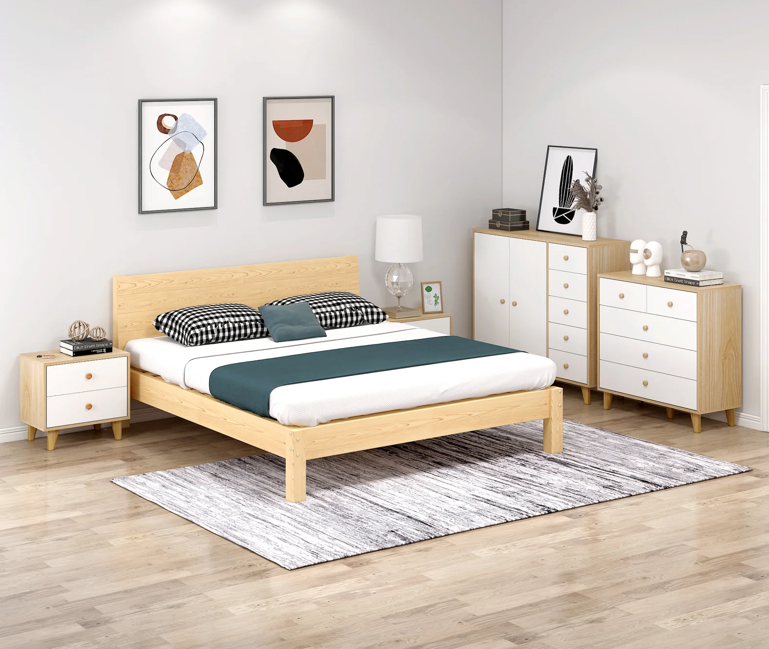 Deluxe Large Unity Chest of Drawers and Cabinet (White) - Image 4