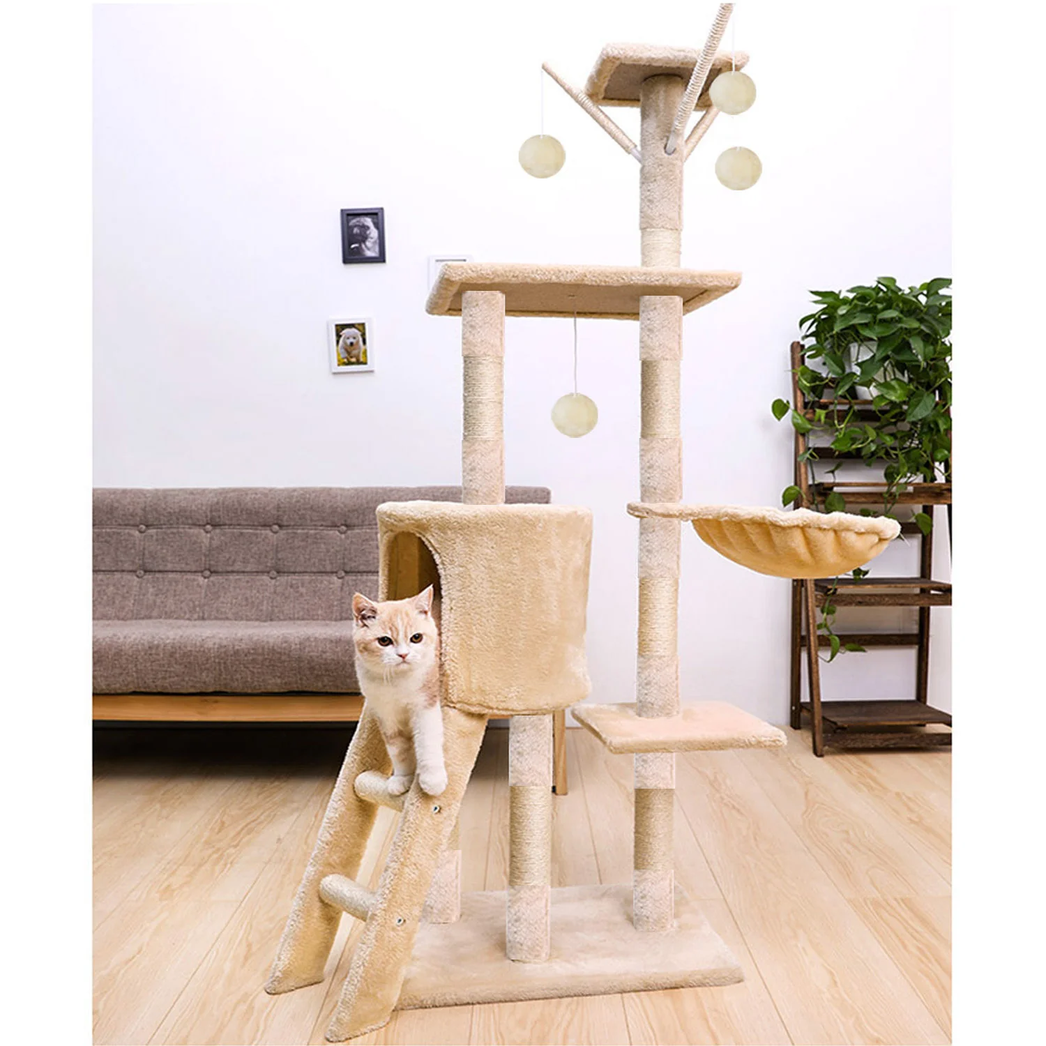 Deluxe Multi-Level Cat Tree Tower with Scratching Posts - Image 13