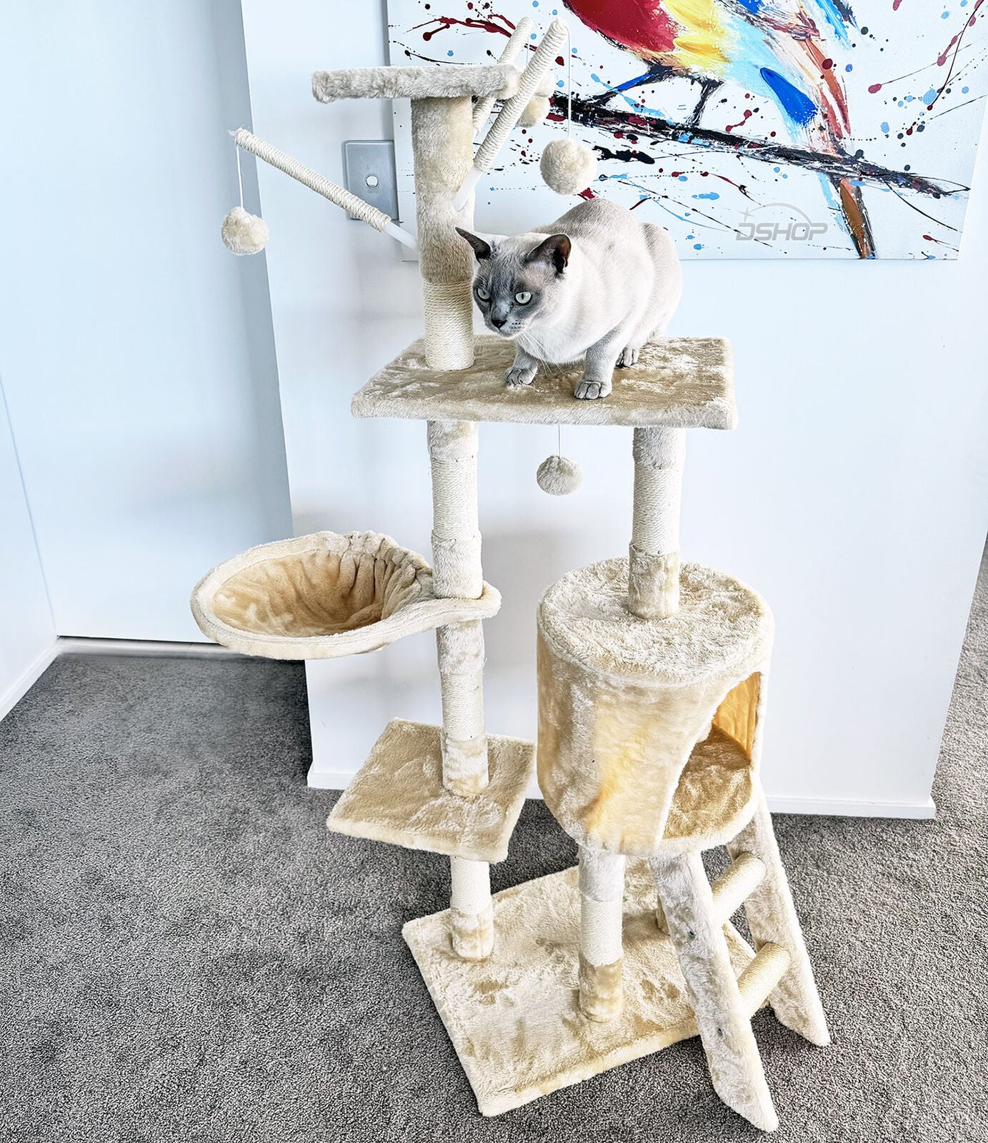 Deluxe Multi-Level Cat Tree Tower with Scratching Posts - Image 5