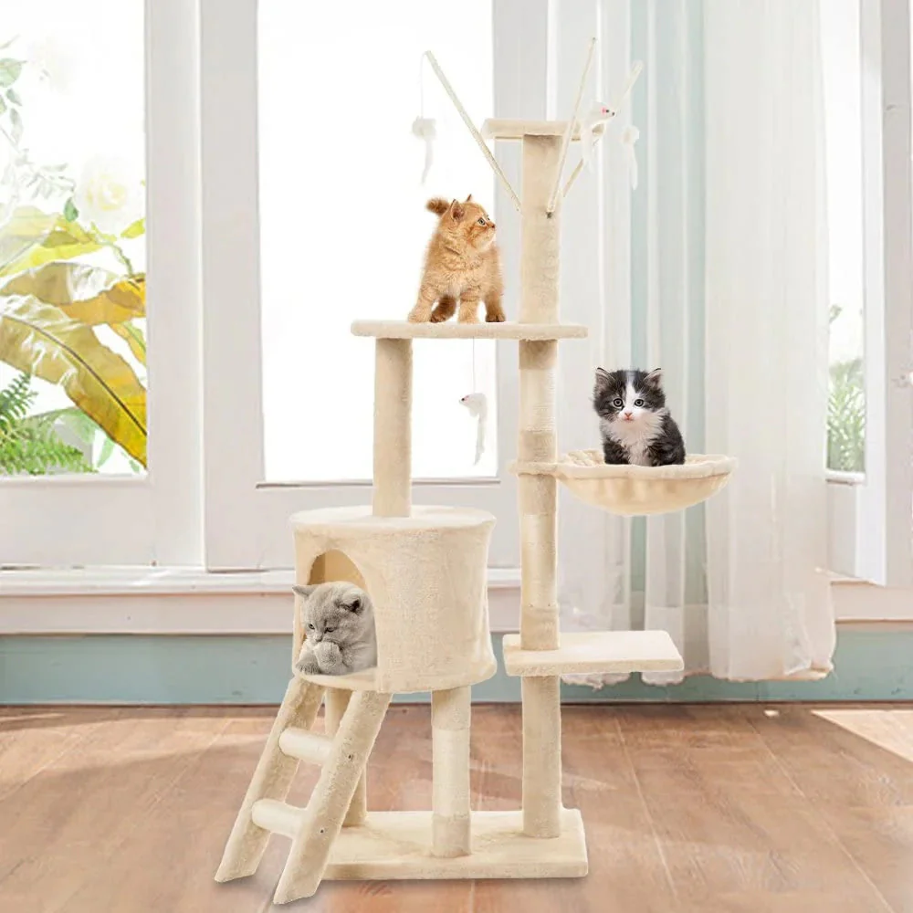 Deluxe Multi-Level Cat Tree Tower with Scratching Posts - Image 6