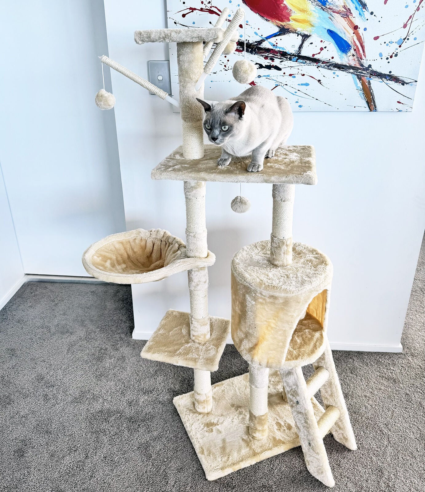 Deluxe Multi-Level Cat Tree Tower with Scratching Posts - Image 7