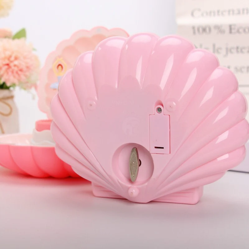 Deluxe Multifunction Dancing Ballerina Shell Music Box Jewellery Organiser (Pink) - Image 15