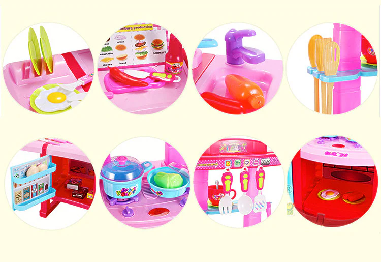 Deluxe Multifunction Kitchen Kids Pretend Play Toy Set - Image 3