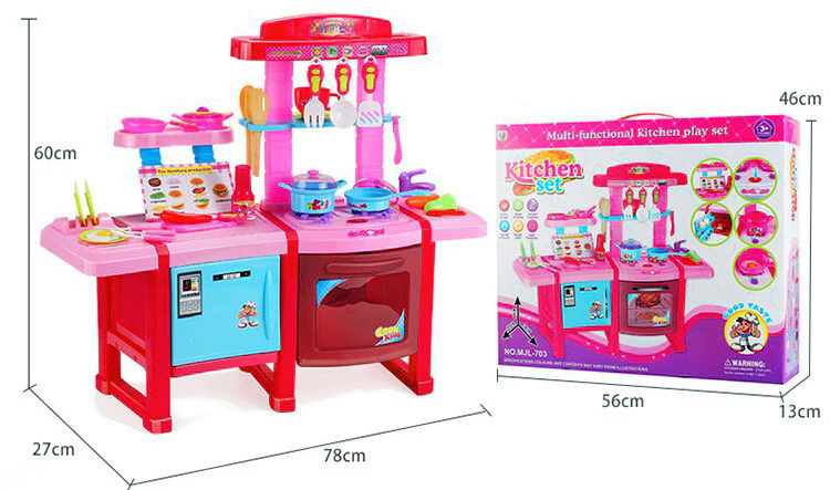 Deluxe Multifunction Kitchen Kids Pretend Play Toy Set - Image 9