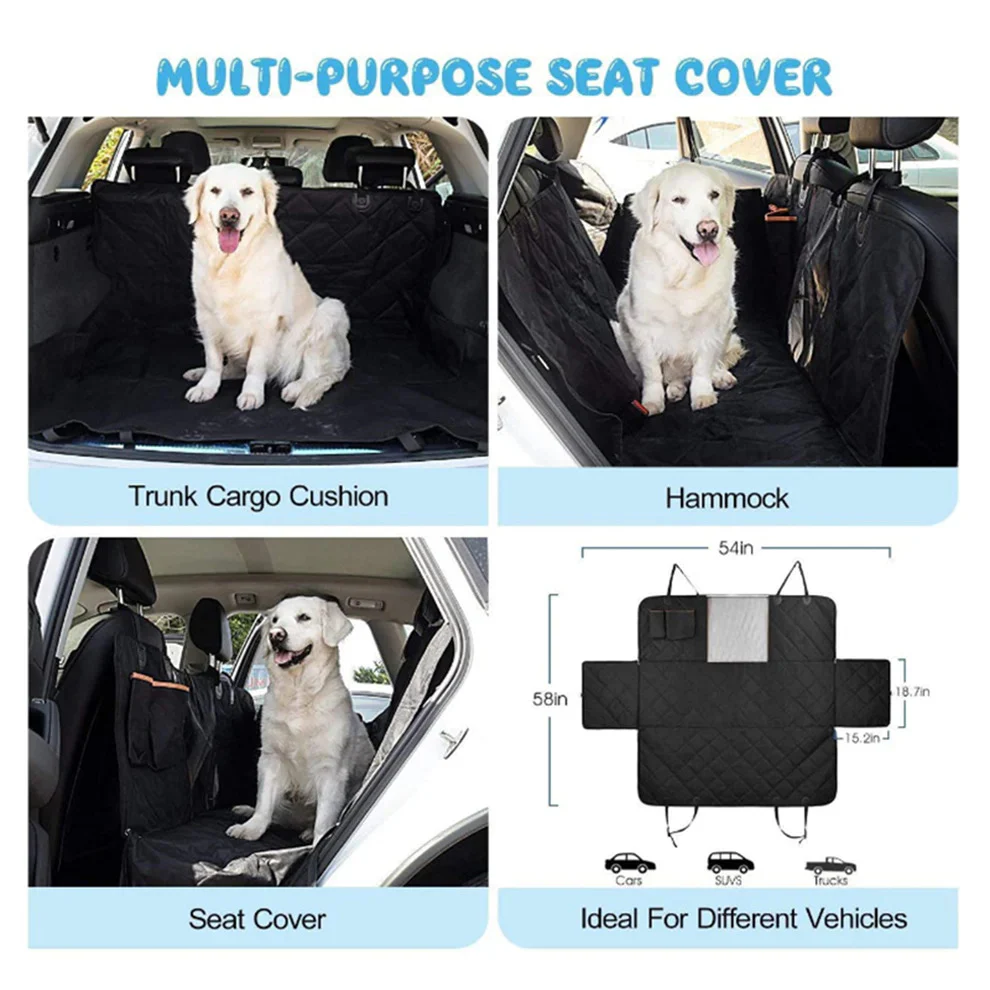 Deluxe Waterproof Pet Car Seat Cover Dog SUV Hammock Protector Travel Mat - Image 3