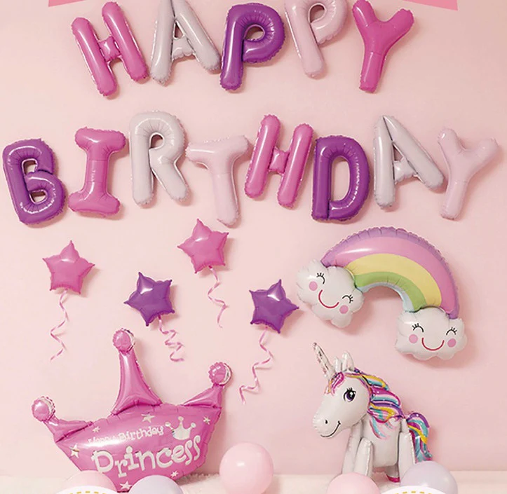 Deluxe Princess Pink Happy Birthday Party Celebration Decorations Balloons Set - Image 4
