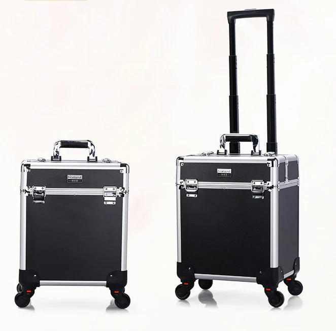 Deluxe Professional Beauty Makeup Cosmetic Suitcase Travel Organizer Luggage - Image 11