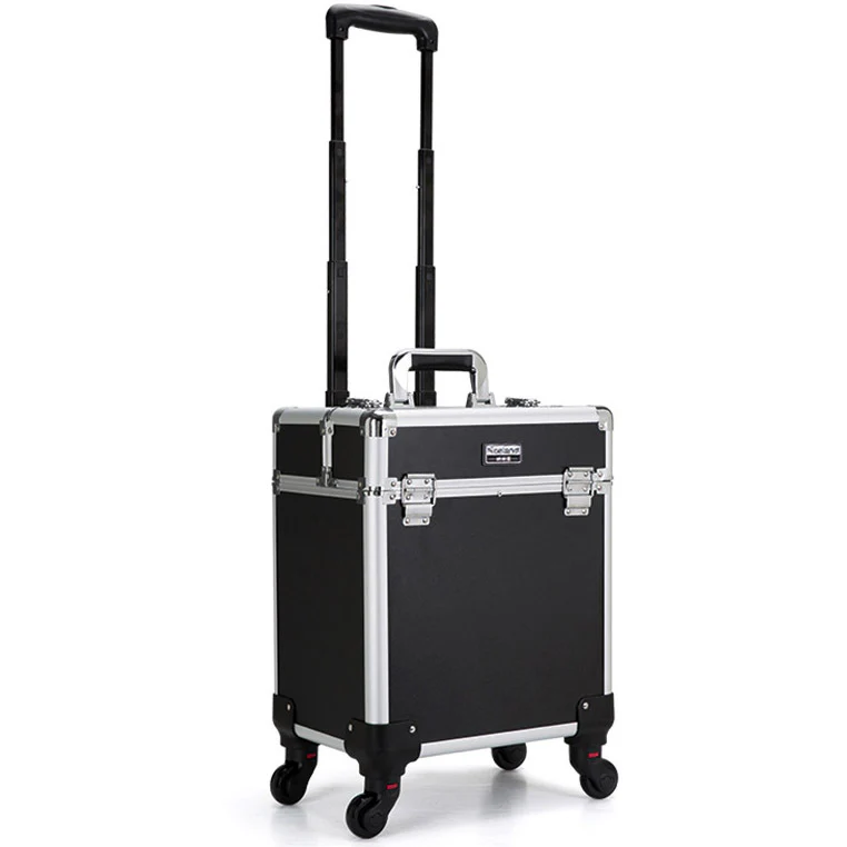 Deluxe Professional Beauty Makeup Cosmetic Suitcase Travel Organizer Luggage - Image 19