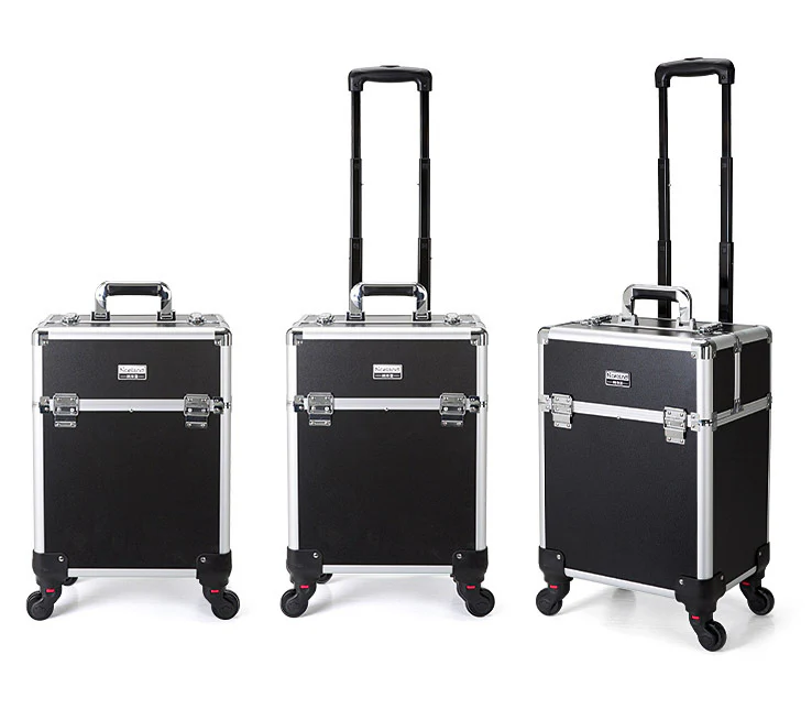 Deluxe Professional Beauty Makeup Cosmetic Suitcase Travel Organizer Luggage - Image 3