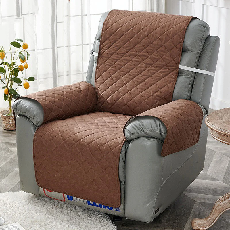 Deluxe Sofa Slipcover Quilted Couch Cover Water Resistant Furniture Protector (Umber) - Image 7