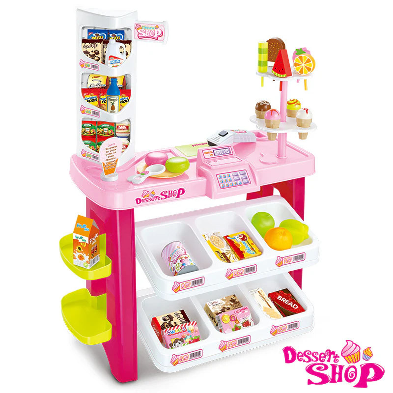 Deluxe Supermarket Dessert Shop Toy Set with Electronic Scanner - Image 2
