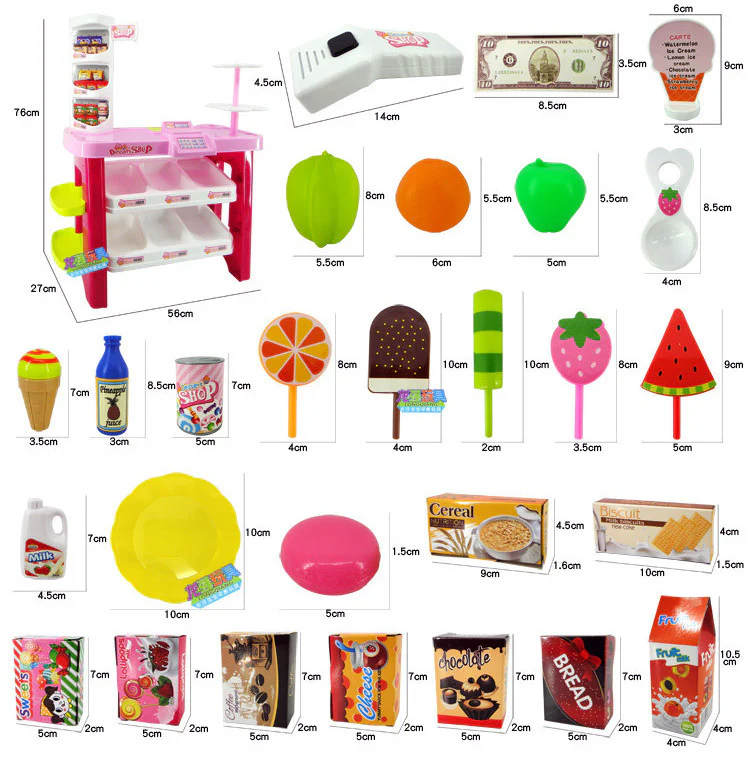 Deluxe Supermarket Dessert Shop Toy Set with Electronic Scanner - Image 6