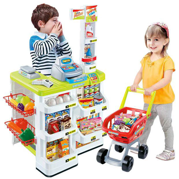 Deluxe Supermarket Toy Play Set with Shopping Trolley - Image 12
