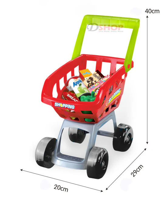 Deluxe Supermarket Toy Play Set with Shopping Trolley - Image 3