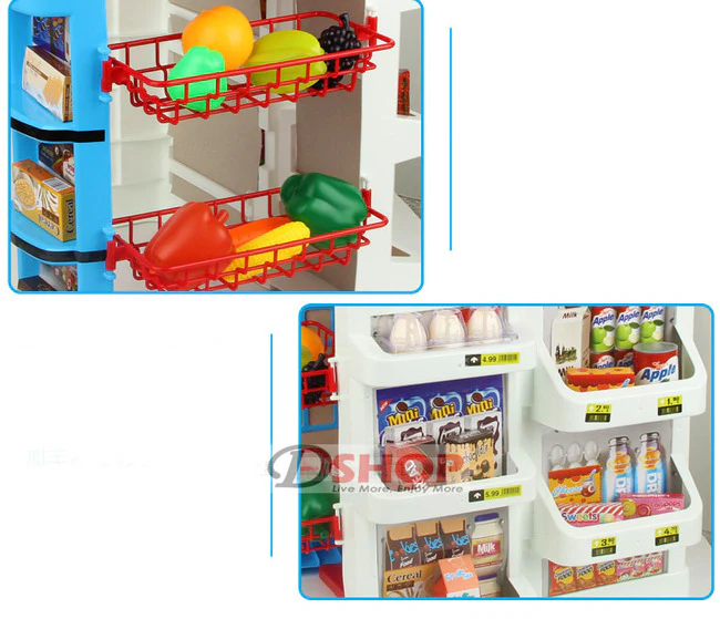 Deluxe Supermarket Toy Play Set with Shopping Trolley - Image 6