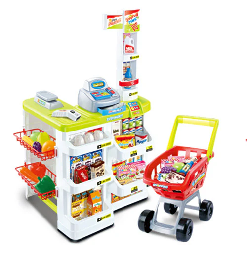 Deluxe Supermarket Toy Play Set with Shopping Trolley - Image 7